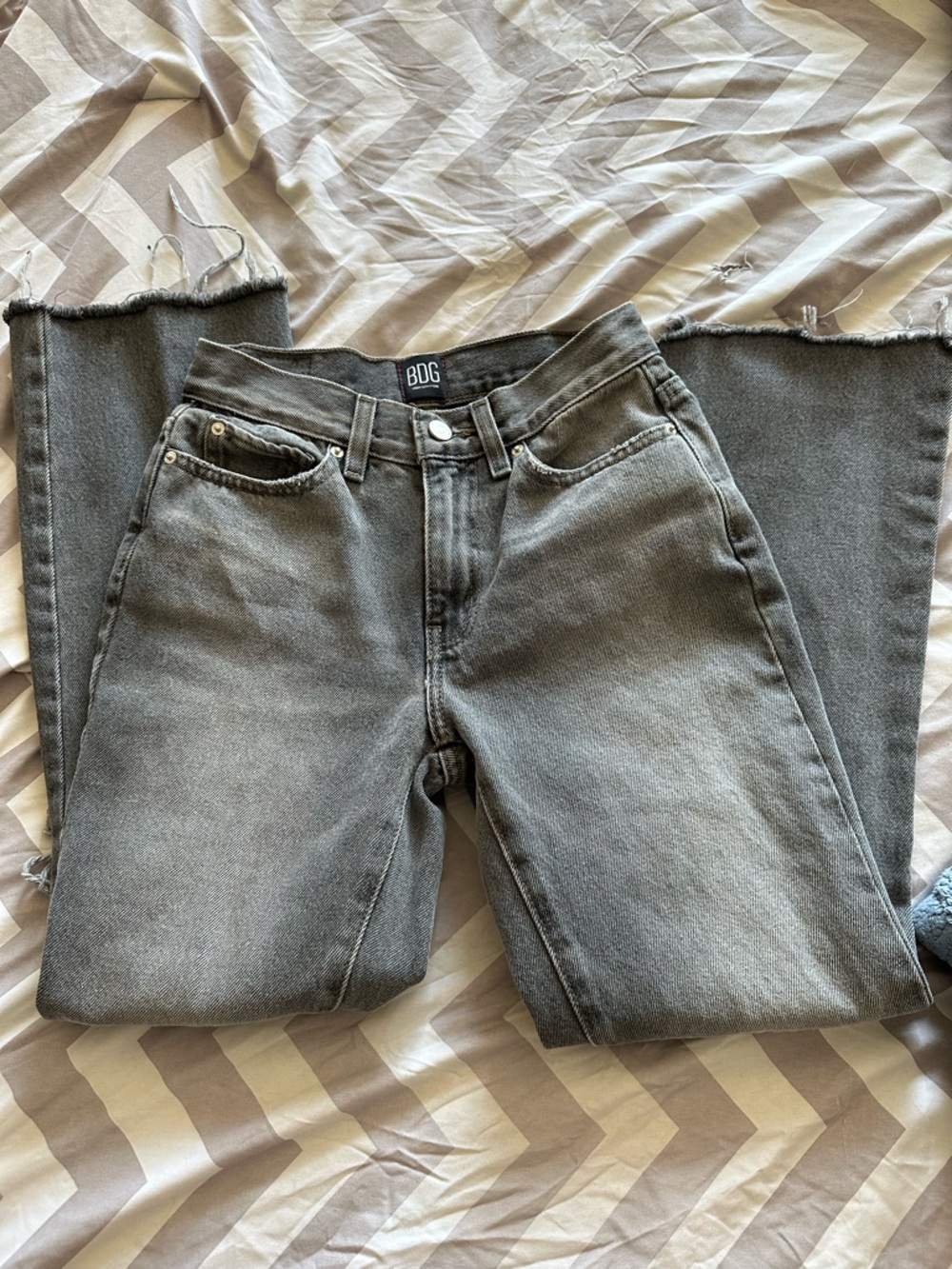BDG Washed Gray High-Rise Bootcut Jeans